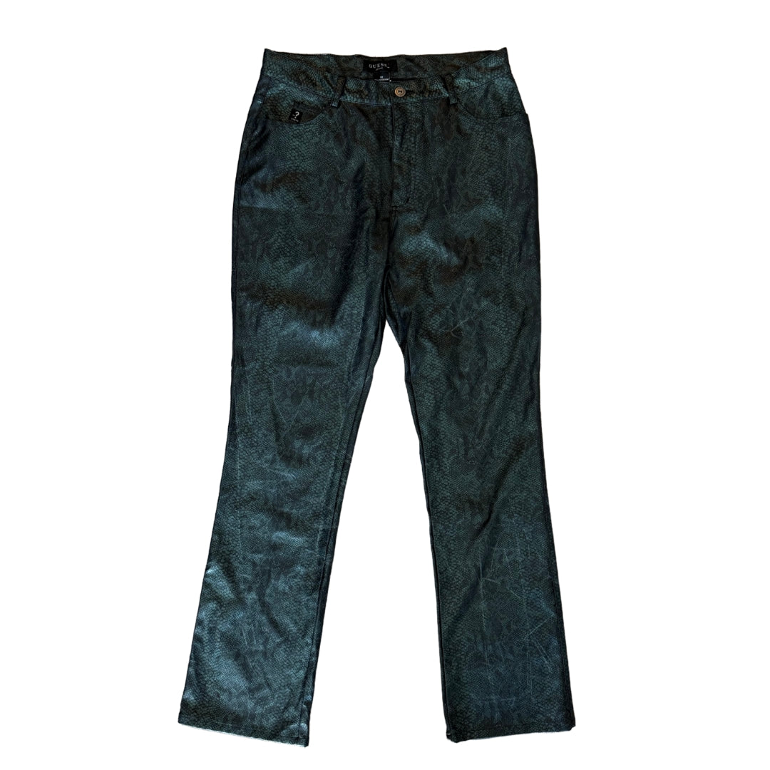 Guess Green Snakeskin Pants