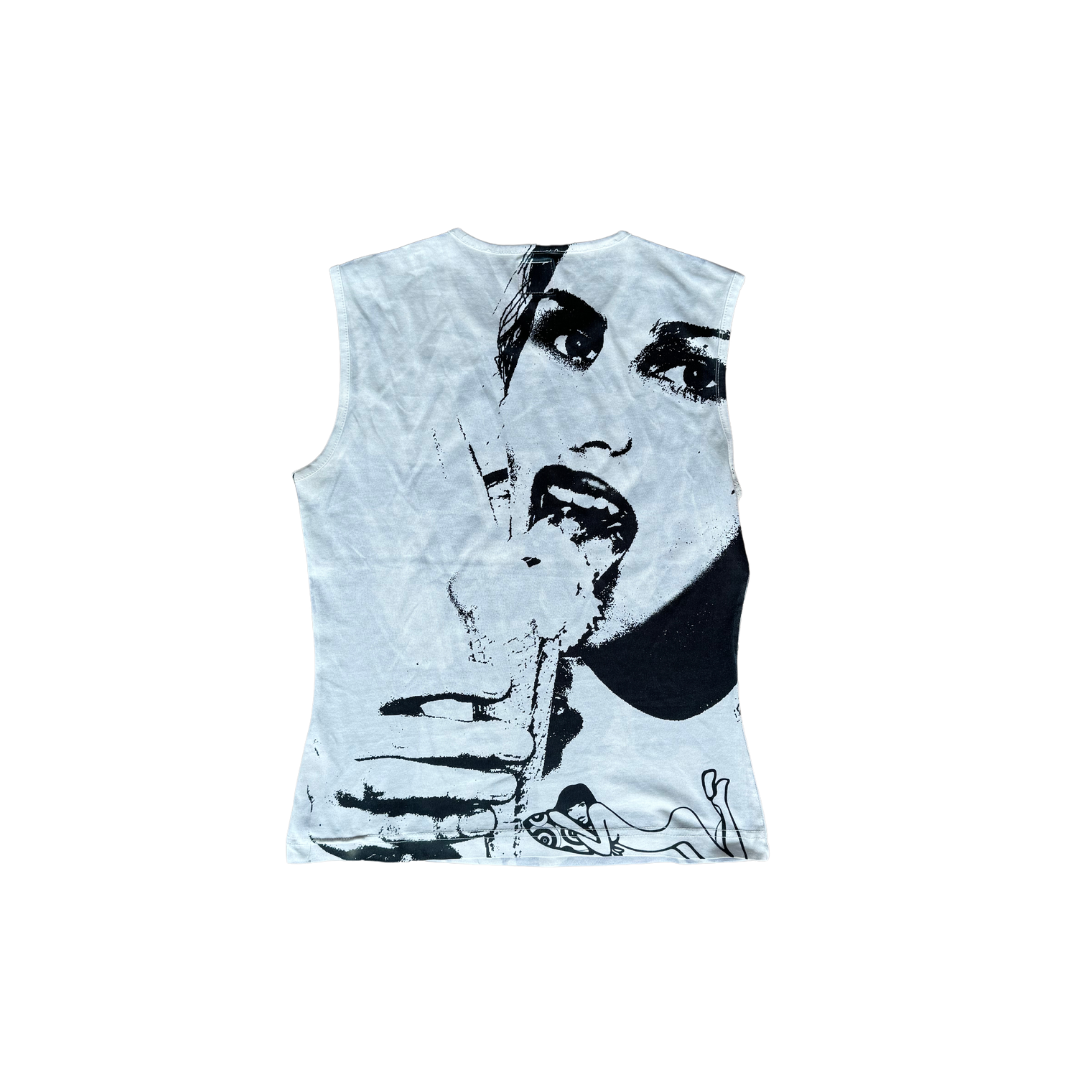 Miss Sixty White Graphic Tank
