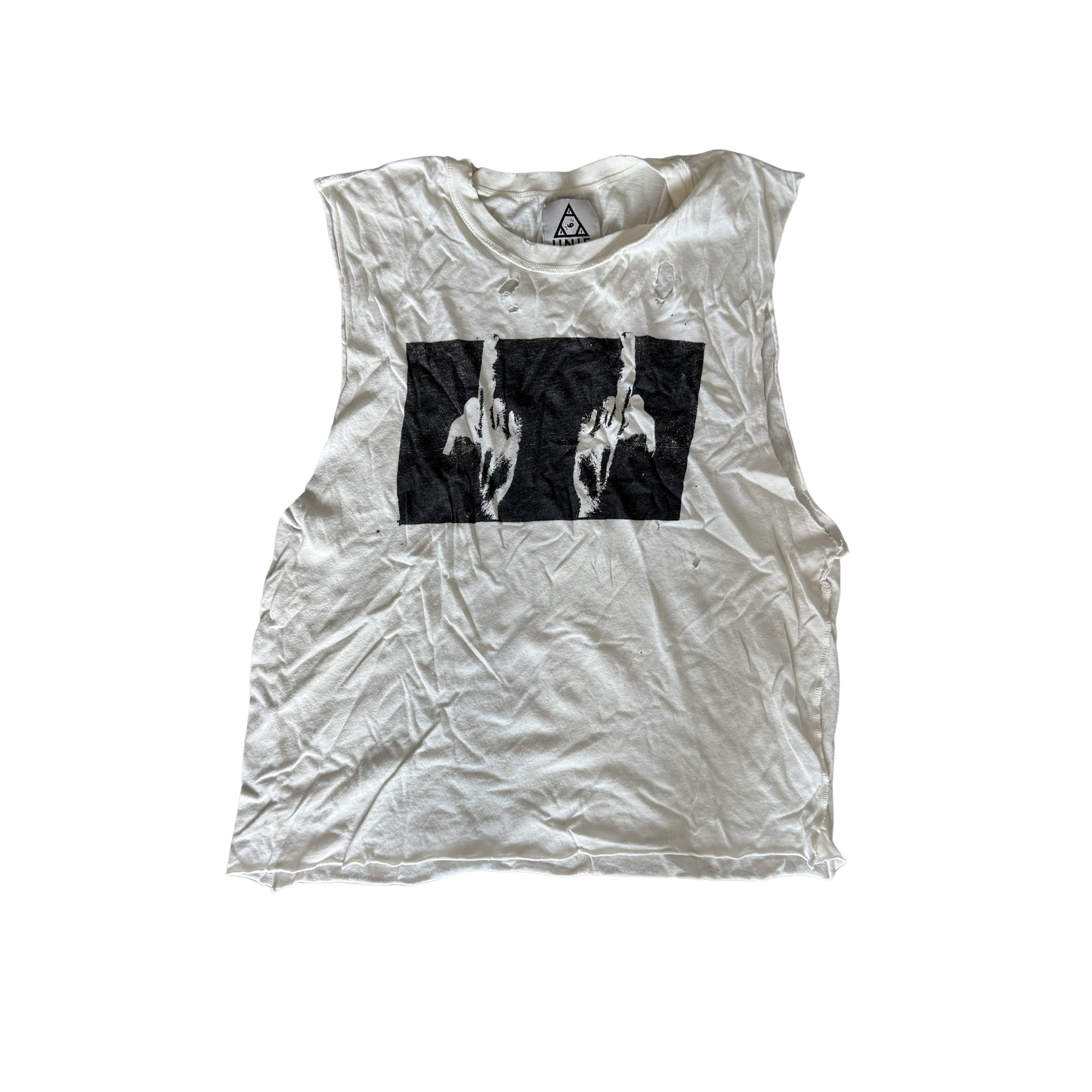 Middle Finger Cut Off T-Shirt