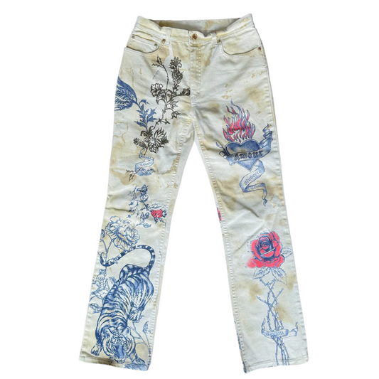 Roberto Cavalli Tattoo Jeans