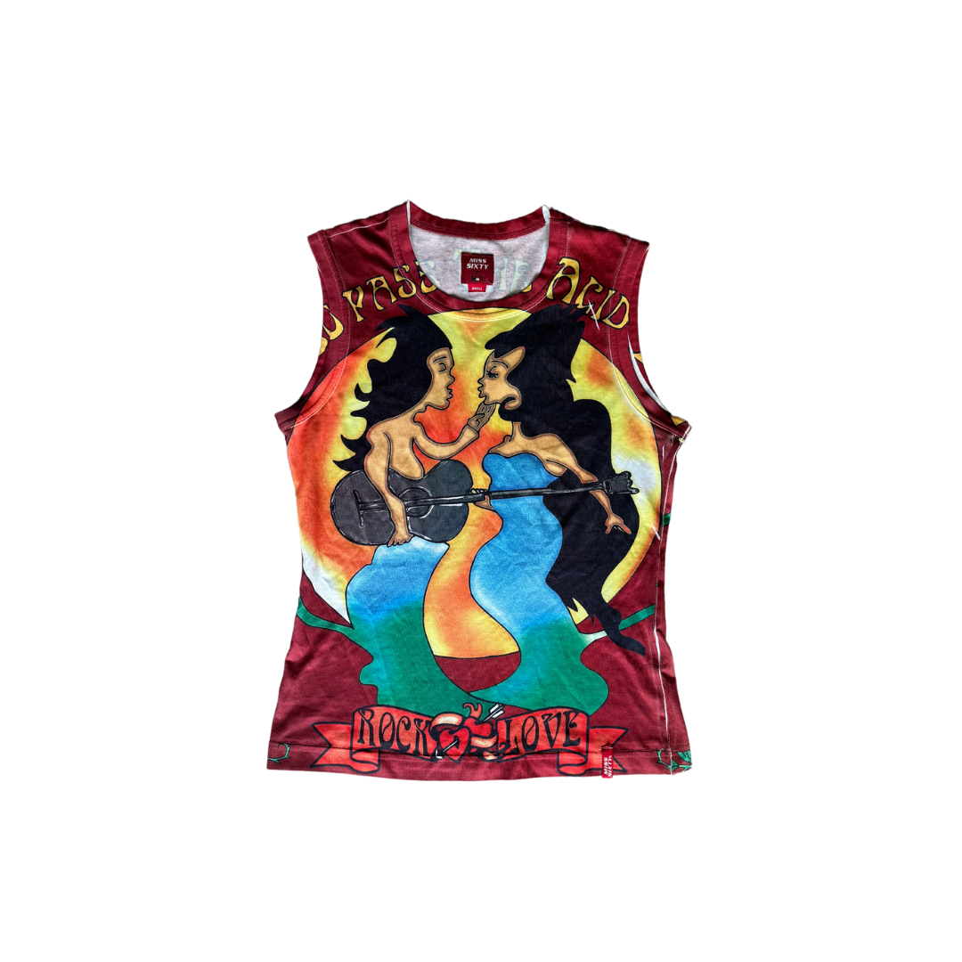 Miss Sixty Red Graphic Tank