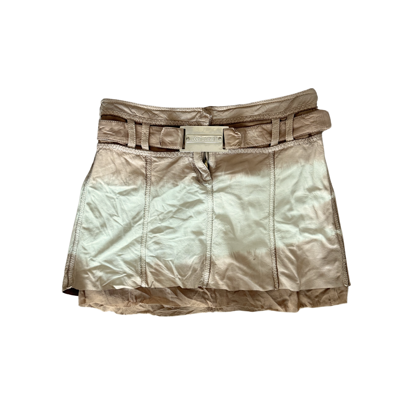 Roberto Cavalli Leather Mini Skirt
