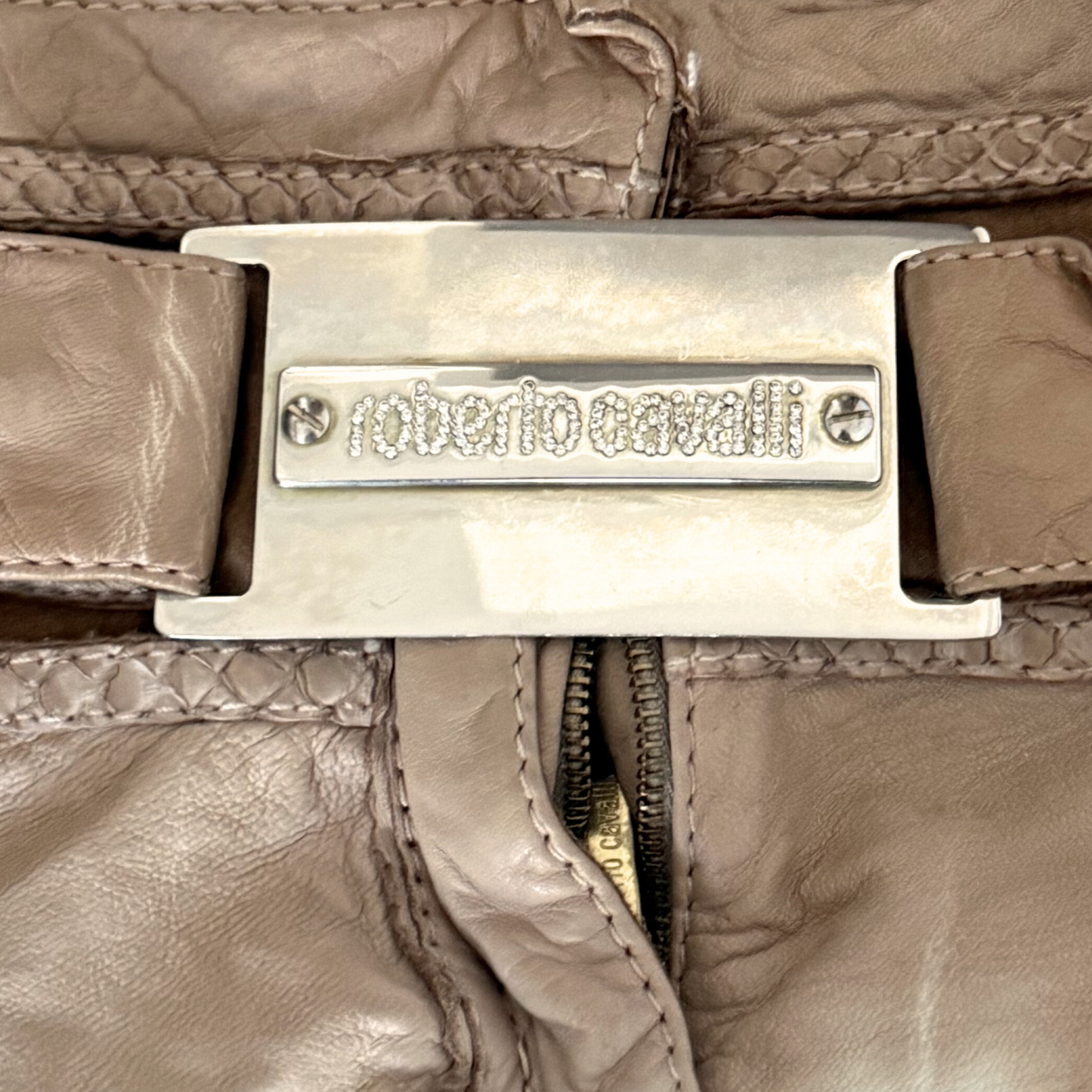 Roberto Cavalli Leather Mini Skirt
