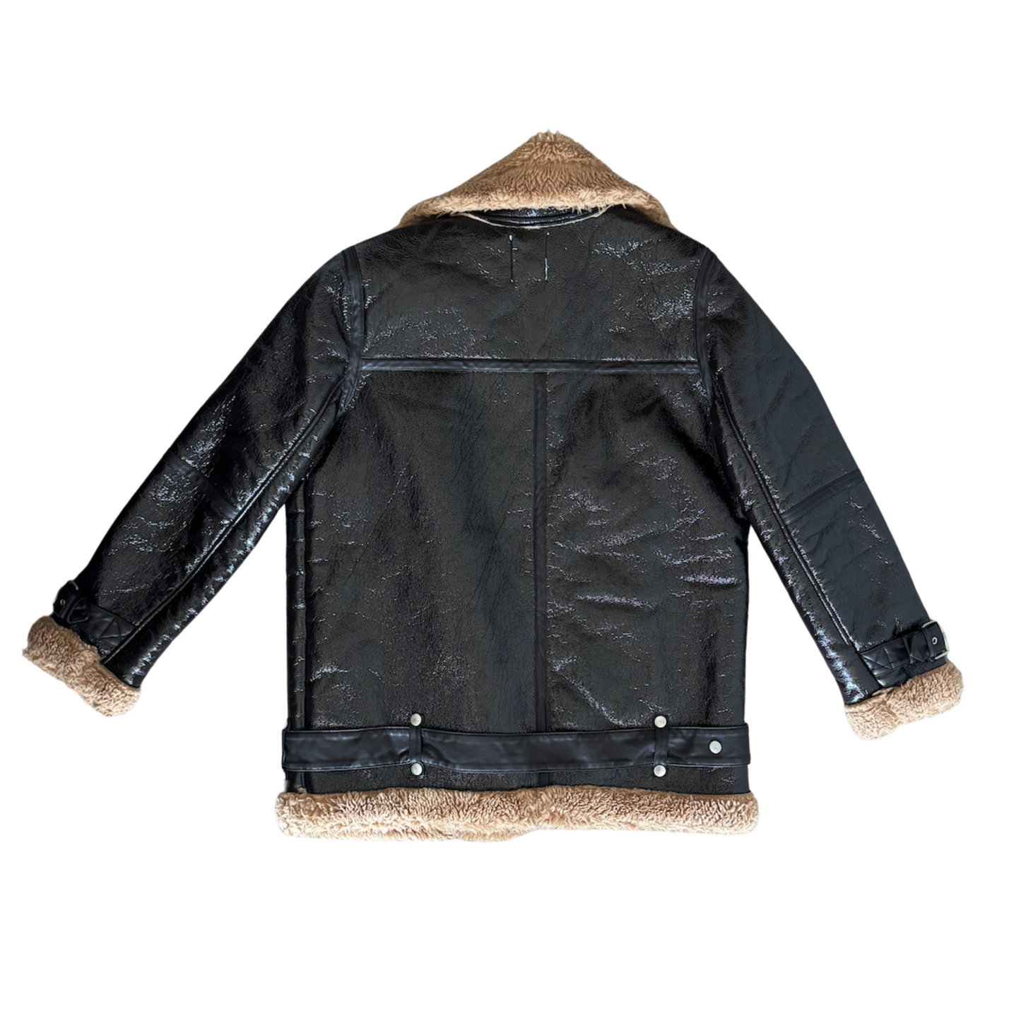 Leather Avec Les Filles Sherpa Jacket